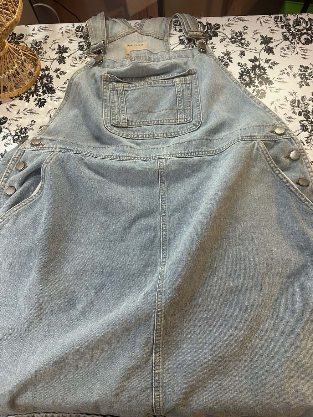 ASOS Denim Y2K Light Wash Classic Denim Overalls